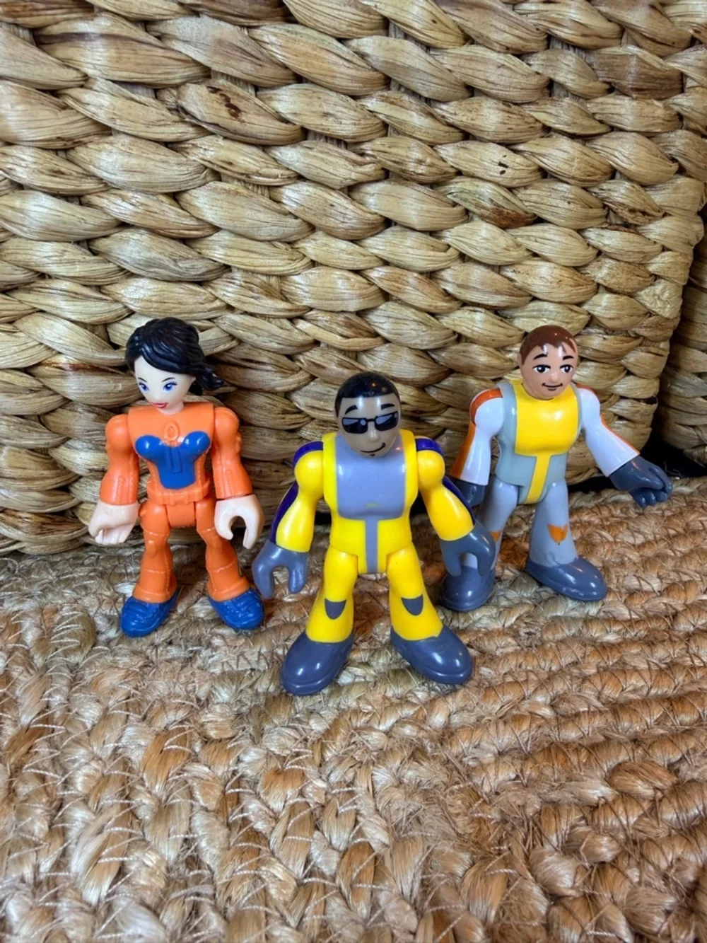 Fisher-Price Imaginext Small Action Figure Trio - Orange, Yellow & Gray
